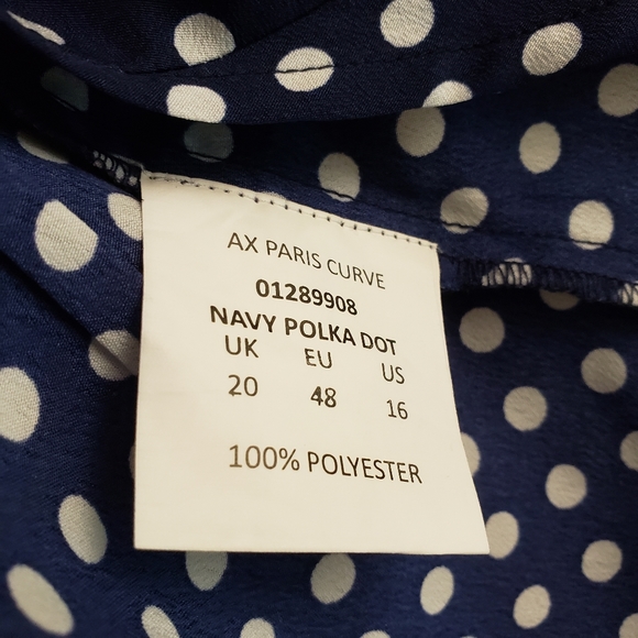 AX Paris Curve | 16 Plus Polka Dot Romper navy - Picture 12 of 15